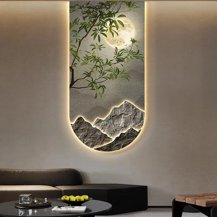 Mural Lamp Store LED Ambient Hanging Paintings for Corridor Decor