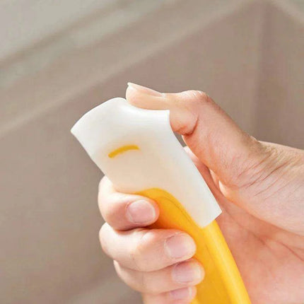 Cheerful Yellow & White Silicone Kitchen Scraper Kit for Effortless Cleanup