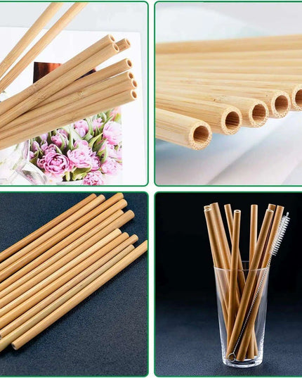 Sustainable Bamboo Drinking Straws - Stylish, Safe, and Eco-Friendly for a Greener Tomorrow