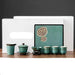 Elegant Vintage Chinese Kung Fu Tea Set with Side Handle Teacups and Tray