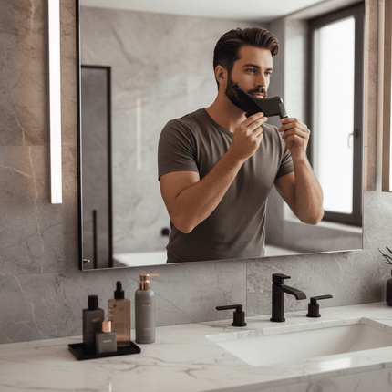 Men's Premium Beard Grooming Comb & Shaping Template Tool - Lightweight, Versatile, and Essential for Perfect Beard Styles