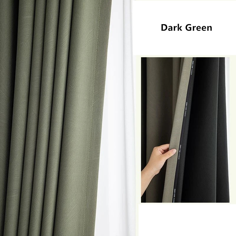 Extra Long 95% Blackout Jacquard Curtain – Custom Size, Up to 310 cm Height
