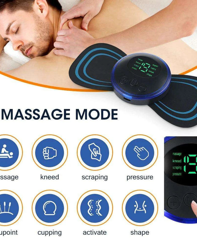 Portable Electric Neck Massager with 8 Adjustable Modes - Full Body Muscle Relaxation Stimulator