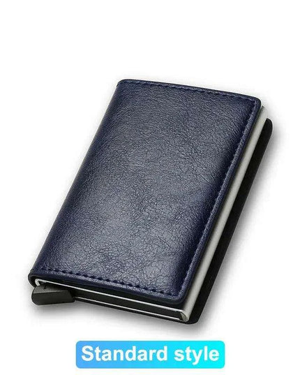 Sleek RFID-Blocking Leather Card Holder - Stylish and Secure Wallet for Men