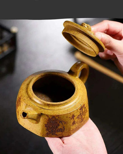 Artisan 270ml Yixing Purple Clay Dragon Bone Infuser Teapot - Traditional Tea Masterpiece