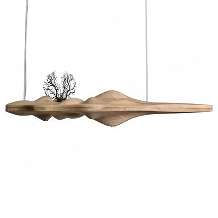 Light Up Your World Solid Wood LED Pendant Light - Modern Chandelier f