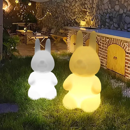 Luminous Rabbit LED Garden Lamp — Solar & Plug-In Outdoor Light