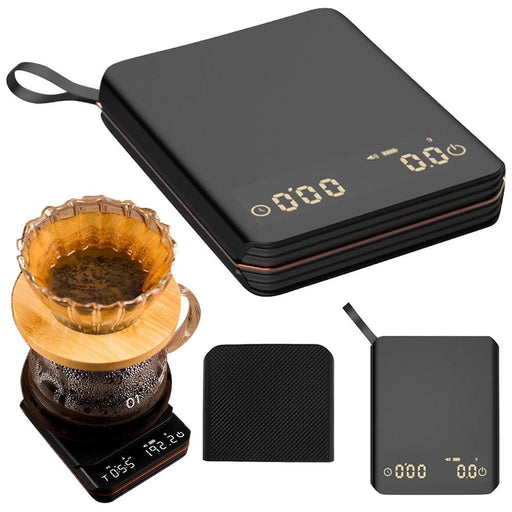 Compact Rechargeable Coffee Scale with Timer and LED Display