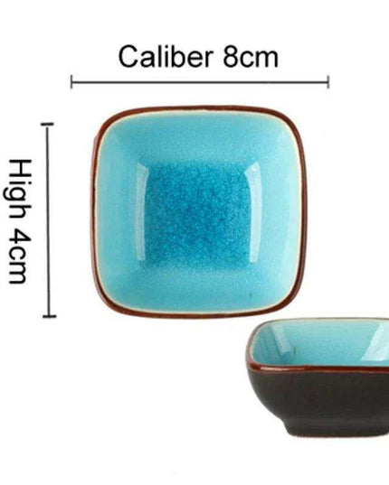 Chic Ceramic Soy Sauce Dipping Dish Set with Multi-Purpose Serving Tray
