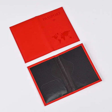 Chic Waterproof PU Leather Passport Holder Set with Card Slot - Perfect Travel Accessory
