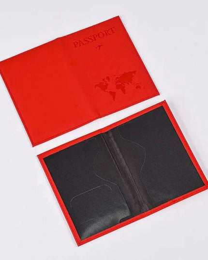 Chic Waterproof PU Leather Passport Holder Set with Card Slot - Perfect Travel Accessory