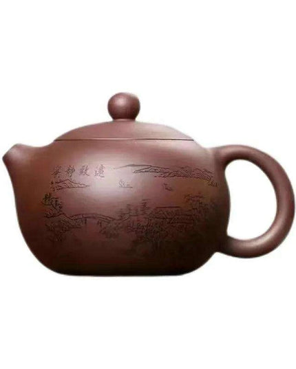 Handcrafted Yixing Purple Clay Teapot for Traditional Kung Fu Tea Ceremony