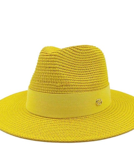 Chic Macaron White Straw Hat for Summer Travel - Essential Sun Protection for Beach Days 2023