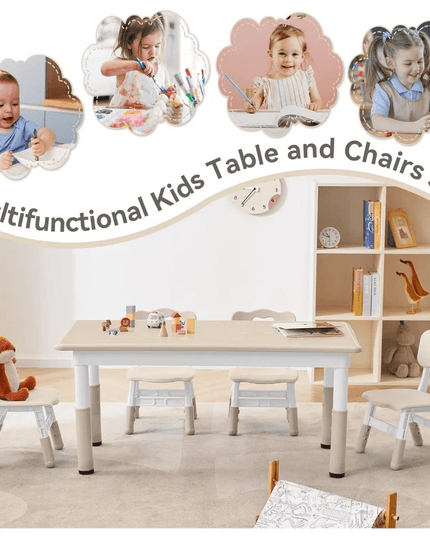 Adjustable Ergonomic Study Table and Chair Set for Kids Aged 3-8