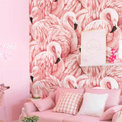 Pink Flamingo Waterproof Wallpaper