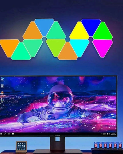 LuminousBeat Music-Responsive RGB Wall Light - Modern Accent for Gaming and Bedroom Vibes