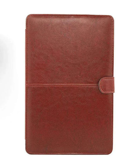 Elegant Leather Laptop Folio Case for MacBook Air/Pro - Protective Sleeve for 11-16 Inch Devices