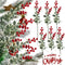 Red Artificial Berry Picks 7 Fork Branch Frosted Green Leaves Red Berry Stems Christmas Picks Flexible Stem Plastic Berries red-artificial-berry-picks-7-fork-branch-frosted-green-leaves-red-berry-stems-christmas-picks-flexible-stem-plastic-berries