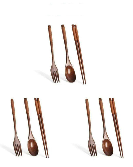 Eco-Chic Japanese Dining Set: Elegant Wooden Spoon & Chopsticks for Gourmet Experiences