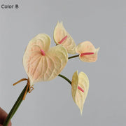 Bling Bling Case Luxury 4Pcs Real Touch White Anthurium Flowers