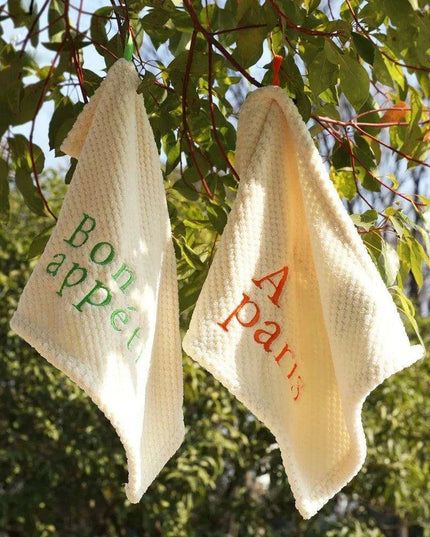 Elegant Embroidered Cotton Hand Towel Set for Quick-Drying - Ideal for Kitchen and Bathrooms