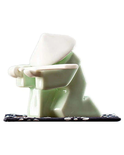 Elegant Samurai Porcelain Incense Holder - Unique Artistic Censer for Home Serenity