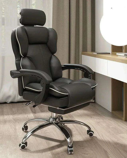 Ultimate Ergonomic Office and Gaming Chair with Adjustable Backrest and Footrest