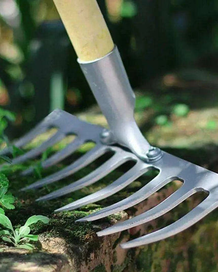 Durable Carbon Steel Gardening Rake Set for Effective Soil Preparation and Weeding