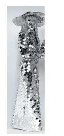 Stellar Chic: Innovative High-Tech Wedding Attire for Couples - Reflective Performance Ensemble