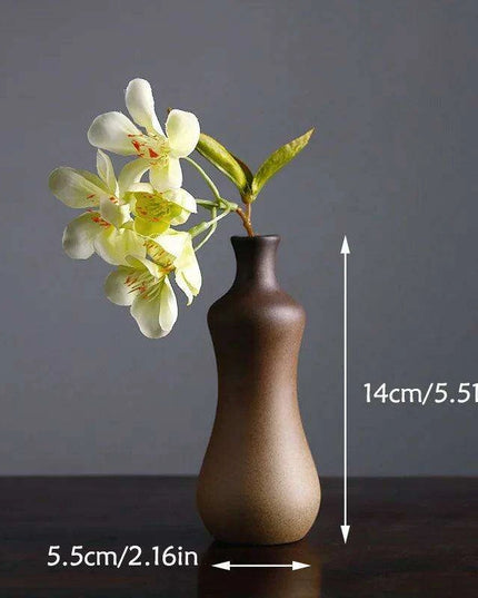 Stylish Hydroponic Ceramic Vase with Floral Accent for Tranquil Tabletop Elegance