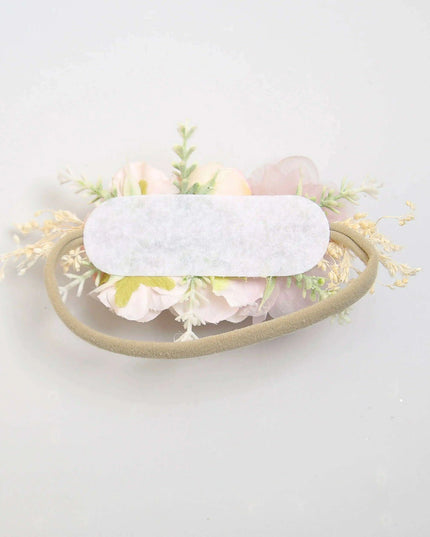 Floral Bow Infant Headband Set - 2-Piece Stretchy Hair Accessories for Newborns