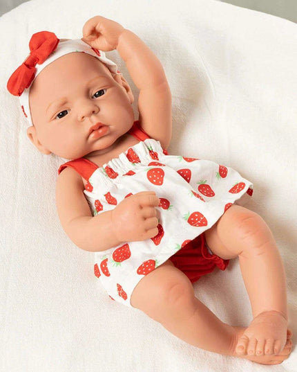 16-Inch Lifelike Reborn Baby Girl Doll - Realistic Full Vinyl Body with Outfit, Ideal for Gifts and Collectors