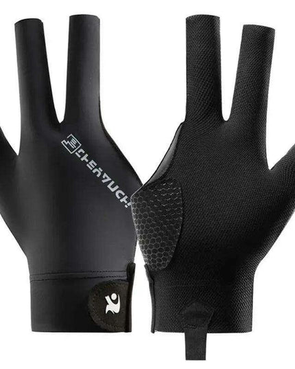 Left-Handed Billiards Glove - Three-Finger Design for Superior Performance