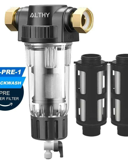 Whole House Water Filtration System with Stainless Steel Mesh - Low Maintenance Solution by ALTHY AL-PRE1