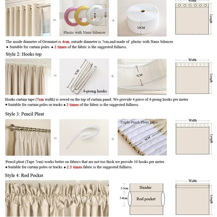 European Gold Luxury Curtains - Blackout, Valance & Tulle Sheer