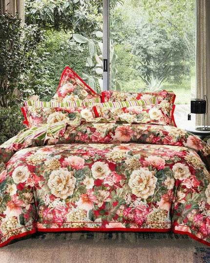 Elegant European Vintage Floral Jacquard Cotton Bedding Set for Weddings with Duvet Cover and Sheet Choices