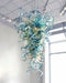 Elegant Hand-Blown Glass Chandelier with Customizable Design and LED Lighting