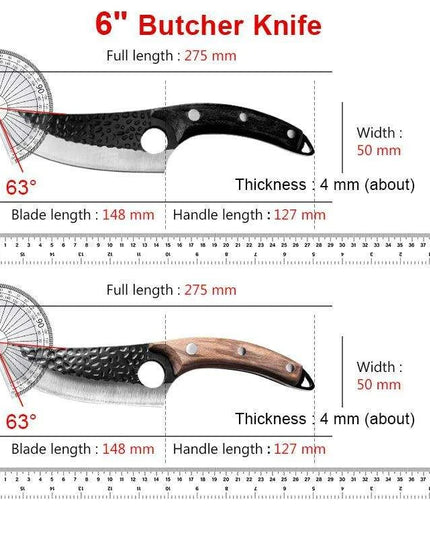 Serbian Artisan Steel Chef Knife Set with Comfortable Wooden Handles - Unmatched Quality Blades