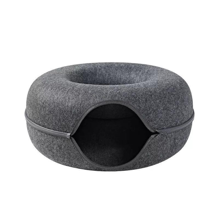 Purrfect Play & Rest Tunnel Bed - Interactive Cat Retreat