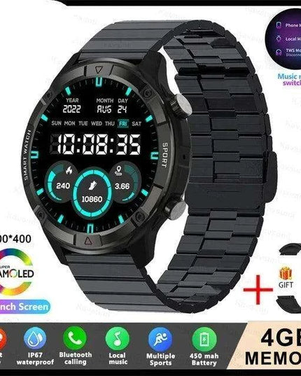 Stylish Smartwatch with HD AMOLED Screen, Bluetooth Calling, Health Monitoring & Huawei True Wireless Earbuds