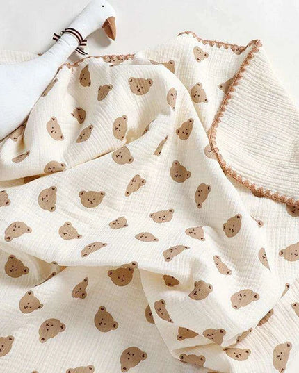 Kangobaby Luxurious 4-Layer Muslin Cotton Baby Blanket Set - Cozy Newborn Swaddle and Quilt