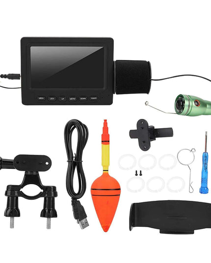 4.3-Inch HD Color Underwater Fishing Camera with 15m Cable and Night Vision LED Lights for Ultimate Exploration