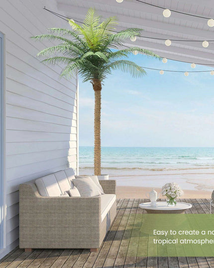 Majestic 8.2FT Faux Palm Tree - Luxurious Indoor and Outdoor Decorative Accent for Home and Office Spaces