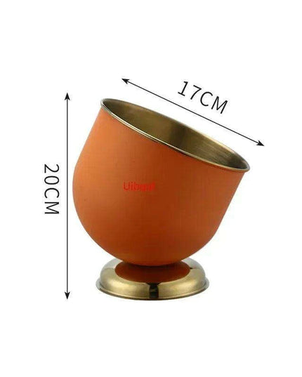 Majestic Deer Head Ice Bucket: Luxurious European Charm in Dual-Tone Design