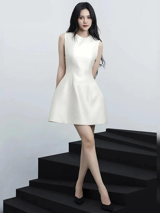 Backless A-line Mini Evening Dress with Bowknot