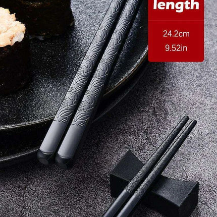 Elegant Black Sakura Fiber Chopsticks - Perfect for Sushi & Noodle Lovers