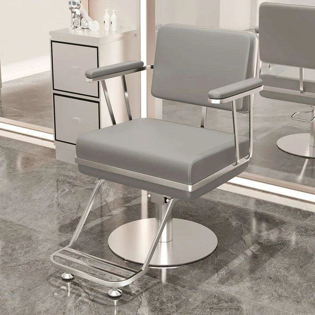 Premium Hydraulic Salon Chair with Adjustable Recline - Elevate Your Beauty Services