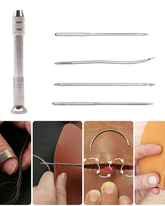 Premium Stainless Steel Leather Stitching Awl Kit for Crafting and Repair