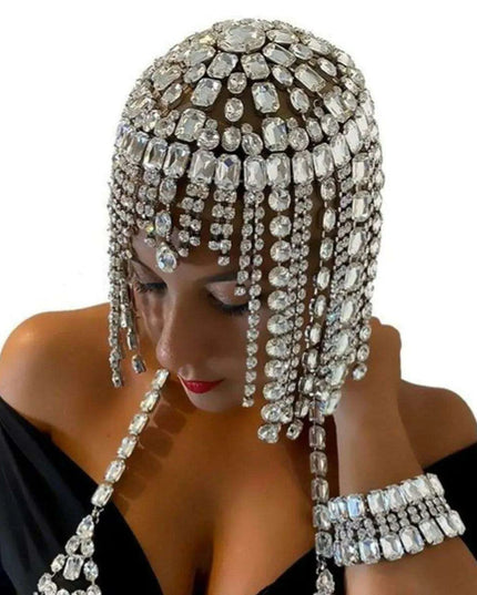 Sparkling Rhinestone Forehead Chain for Exquisite Events
