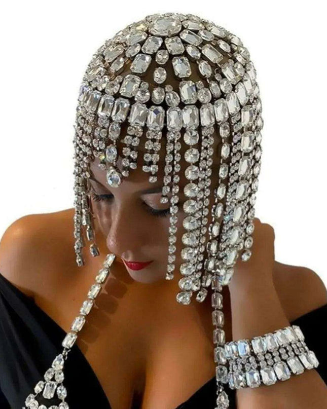 Sparkling Rhinestone Forehead Chain for Exquisite Events